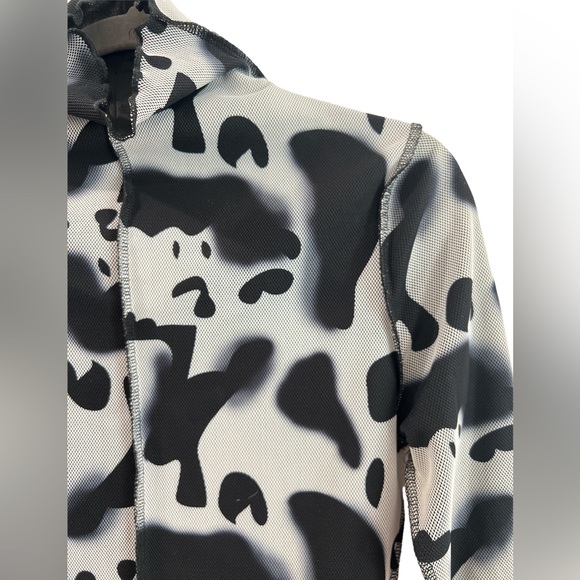 Bodysuit Turtle‎ Neck Women's  Size Large Black White Long Sleeve Animal Print - Picture 4 of 9